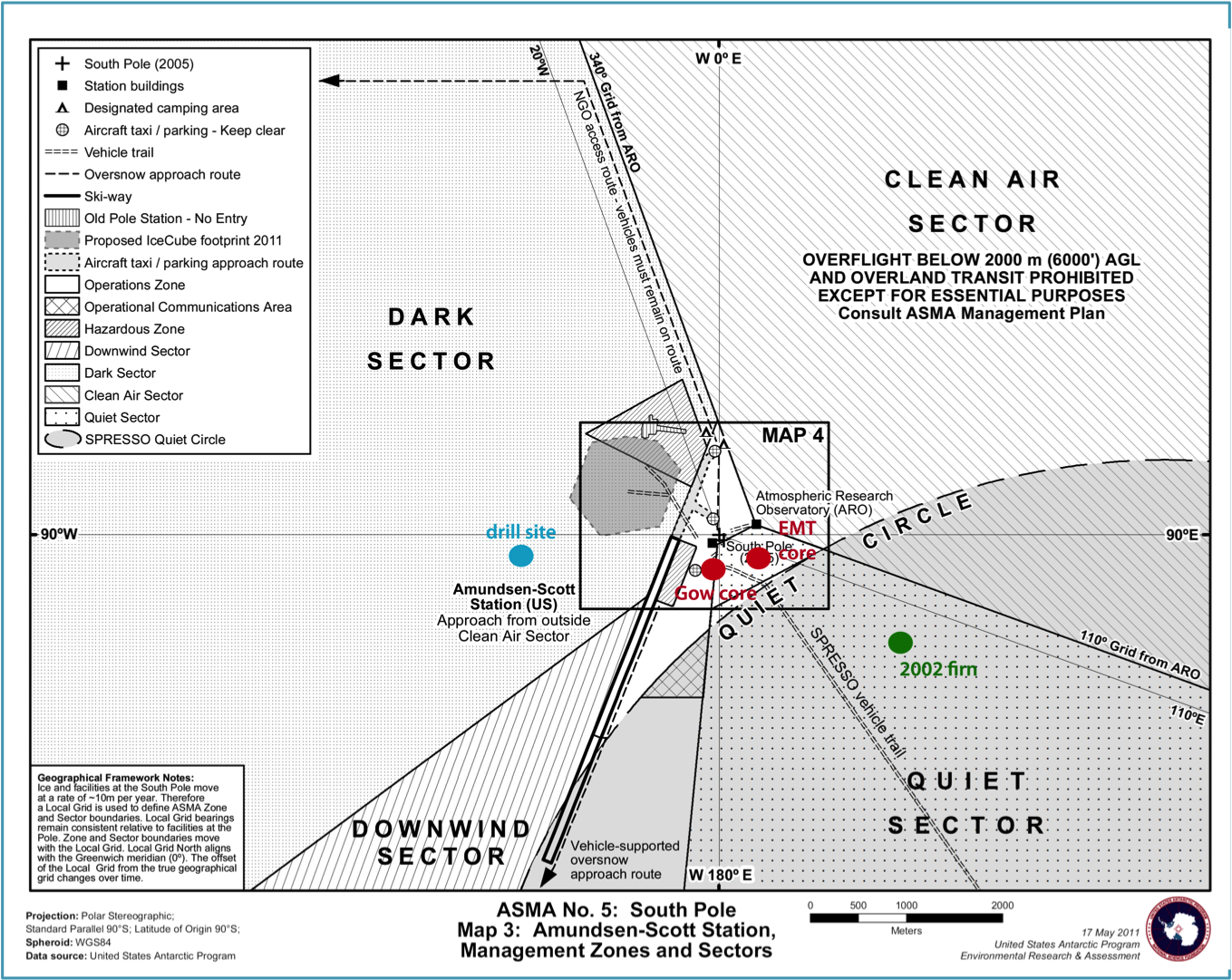 south pole station map